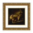 thumbnail image 1 of Benjamin Gerritsz. Cuyp 12x12 Gold Ornate Wood Frame and Double Matted Museum Art Print Titled - Argus, Mercury and Io, 1 of 4