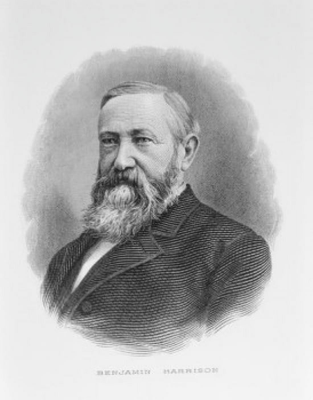Benjamin Harrison 23rd President of the United States (1833-1901) American History Engraving Canvas Art - (24 x 36)