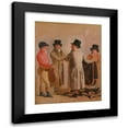 thumbnail image 1 of Benjamin Marshall 12x14 Black Modern Framed Museum Art Print Titled - The Jockey Frank Buckle, the Owner-Breeder John Wastell, His Trainer Robert Robson, and a Stable-Lad (1802), 1 of 5