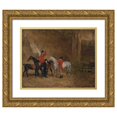 thumbnail image 1 of Benjamin Marshall 18x15 Gold Ornate Wood Frame and Double Matted Museum Art Print Titled - Foxhunting Scene (1808), 1 of 4