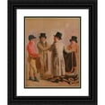 thumbnail image 1 of Benjamin Marshall 20x24 Black Ornate Framed Double Matted Museum Art Print Titled: The Jockey Frank Buckle, the Owner-Breeder John Wastell, His Trainer Robert Robson, and a Stable-, 1 of 5