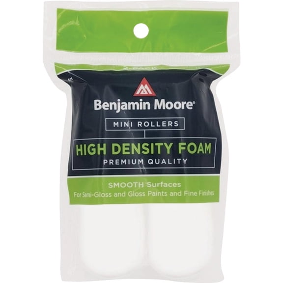 Benjamin Moore Foam 4 in. W Mini Roller 2 pk Interior & Exterior Use, Professional Finish