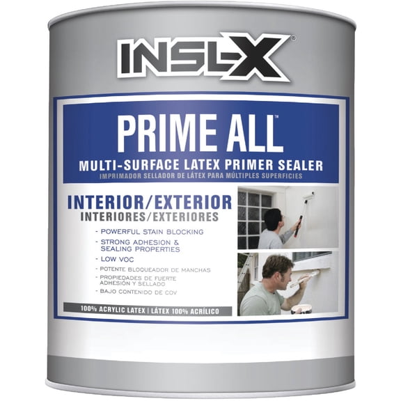 Benjamin Moore Insl-x Prime All Acrylic Latex Primer - Flat, Low Odor - 1 Qt, White