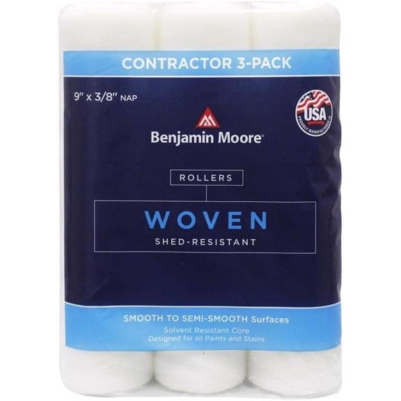 Benjamin Moore Woven 9 in. W X 3/8 in. Regular Roller 3 pk