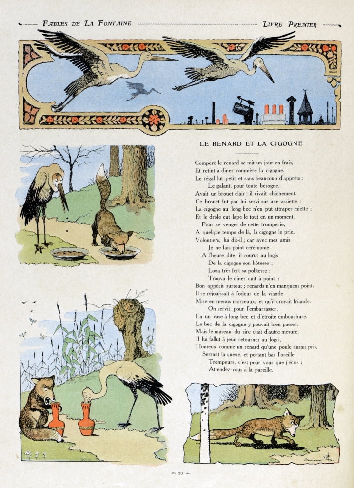 Benjamin Rabier (1864-1939) Canvas Art - (18 x 24)