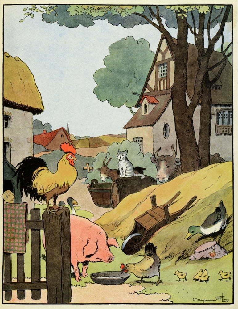 Benjamin Rabier (1864-1939) Canvas Art - (18 x 24)