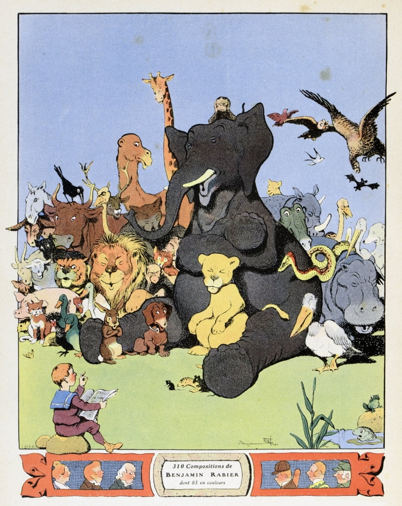 Benjamin Rabier (1864-1939) Canvas Art - (18 x 24)