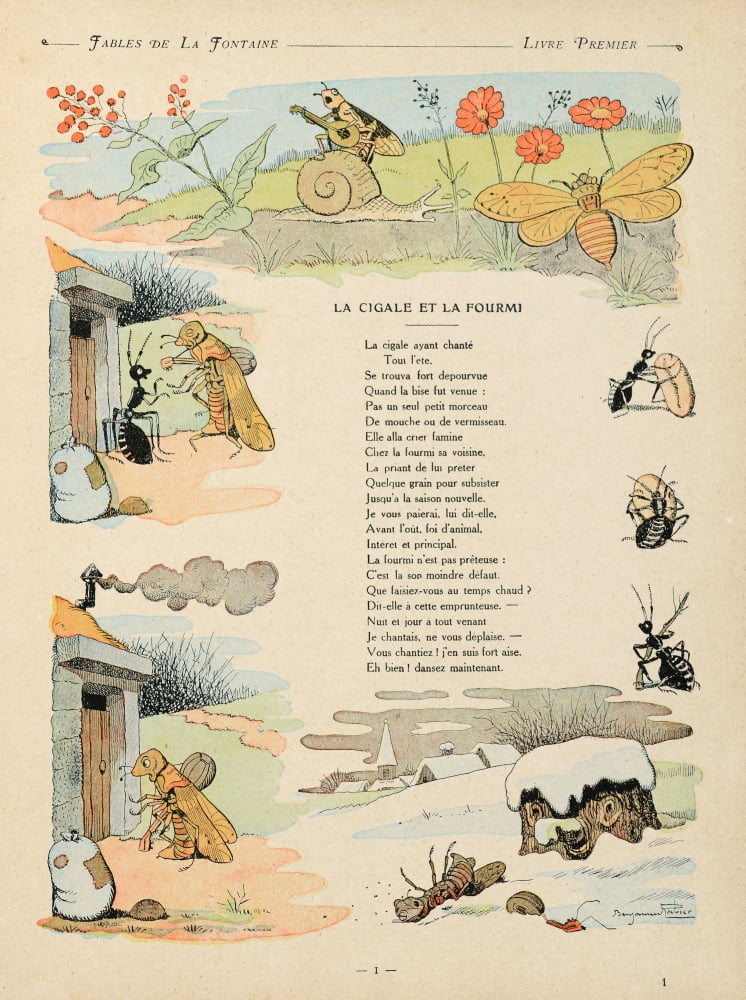 Benjamin Rabier (1864-1939) Canvas Art - (18 x 24)