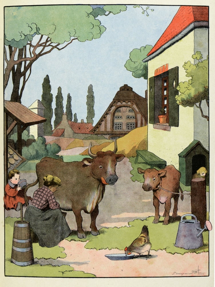 Benjamin Rabier (1864-1939) Canvas Art - (18 x 24)