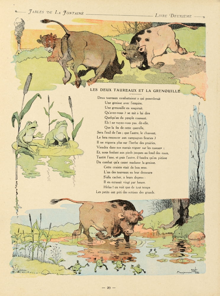 Benjamin Rabier (1864-1939) Canvas Art - (18 x 24)