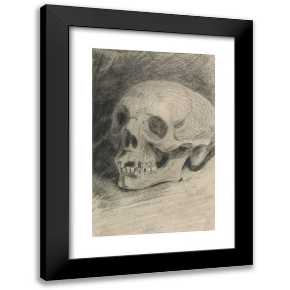 Benjamin Robert Haydon 11x14 Black Modern Framed Museum Art Print Titled - Study of a Skull (1805)