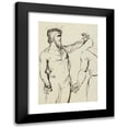 thumbnail image 1 of Benjamin Robert Haydon 14x18 Black Modern Framed Museum Art Print Titled - Study of a Man with Outstreched Arm, 1 of 5