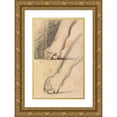 thumbnail image 1 of Benjamin Robert Haydon 17x24 Gold Ornate Framed and Double Matted Museum Art Print Titled - Study of Feet, 1 of 4
