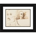 thumbnail image 1 of Benjamin Robert Haydon 24x18 Black Ornate Framed Double Matted Museum Art Print Titled: Studies of the Face of Jesus, 1 of 5