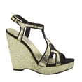thumbnail image 1 of Benjamin Walk 559MO_07.5 Sasha Shoes in Gold Heavy Glitter - Size 7.5, 1 of 2