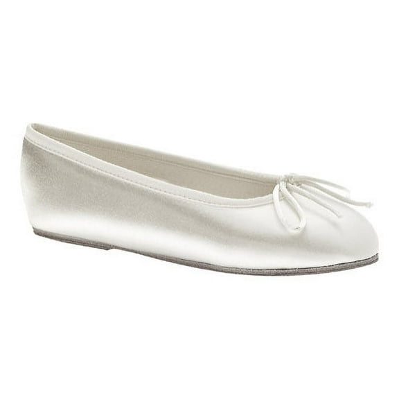 Benjamin Walk 843379015318 Touch Ups Little Kid Ballet Flat, White - Medium 7.5
