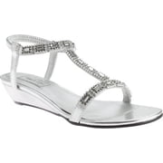 touch ups womens jazz wedge sandal, silver, 12 m us