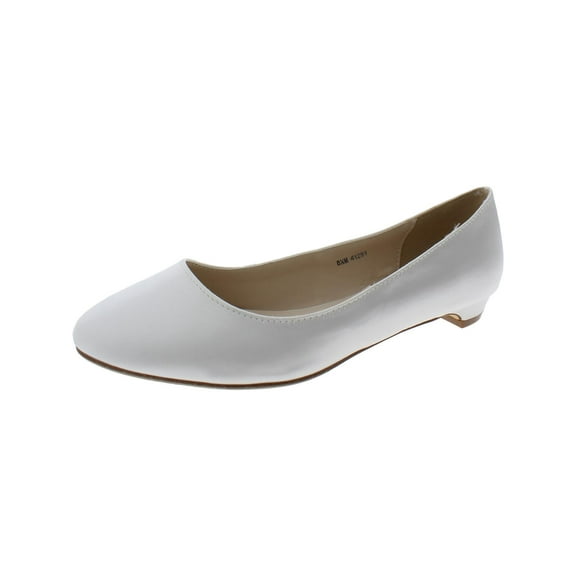 Benjamin Walk Womens Vivian Satin Round Toe Ballet Flats