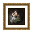 thumbnail image 1 of Benjamin West 12x12 Gold Ornate Wood Frame and Double Matted Museum Art Print Titled - Elizabeth Shewell West and Her Son, Raphael (C. 1770), 1 of 4