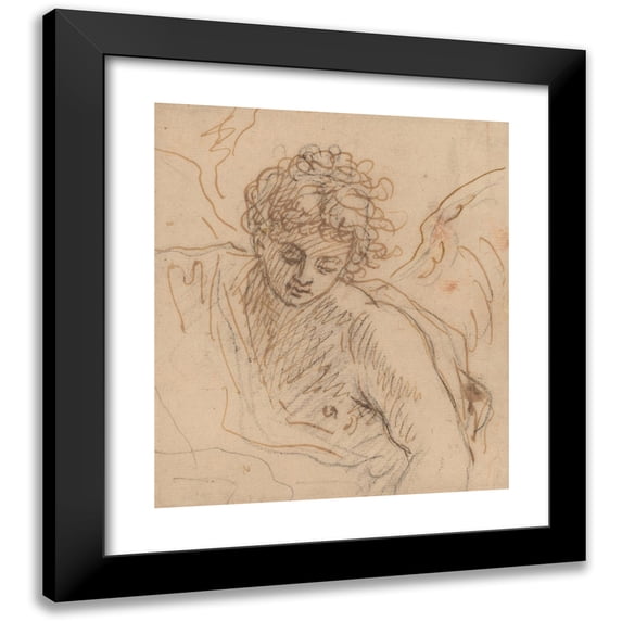 Benjamin West 12x14 Black Modern Framed Museum Art Print Titled - An Angel