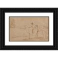 thumbnail image 1 of Benjamin West 14x10 Black Ornate Wood Framed Double Matted Museum Art Print Titled: An Artist Sketching in Windsor Park (1789), 1 of 5