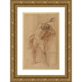 thumbnail image 1 of Benjamin West 17x24 Gold Ornate Framed and Double Matted Museum Art Print Titled - Study for the Crucifixion (1788), 1 of 4