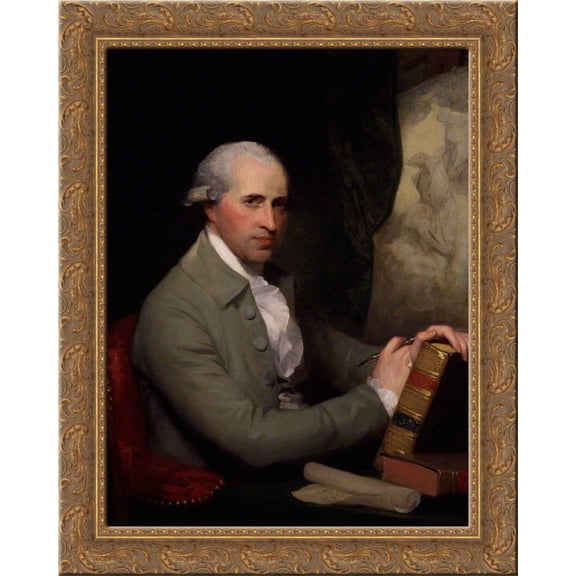 Benjamin West 24x20 Gold Ornate Wood Framed Canvas Art by Gilbert Stuart