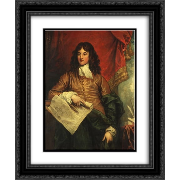 Benjamin West 2x Matted 20x24 Black Ornate Framed Art Print 'Peter Beckford'