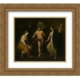 thumbnail image 1 of Benjamin West 2x Matted 22x20 Gold Ornate Framed Art Print 'Choice of Hercules between Virtue and Pleasure', 1 of 2