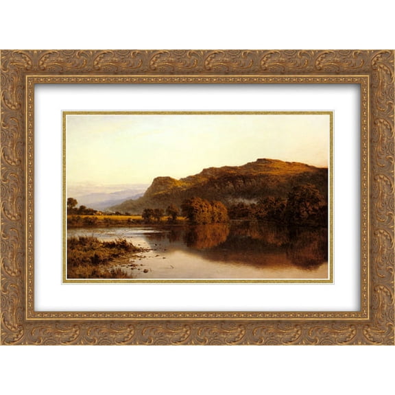 Benjamin Williams Leader 2x Matted 24x18 Gold Ornate Framed Art Print 'Where Peaceful Waters Glide'
