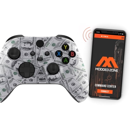 "Benjamins 100$" Xbox One X SMART Custom Rapid Fire Modded Controller.FPS mods. COD Warzone