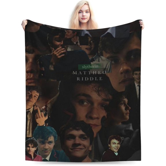 Benjamins Actor Deadlys Class Mattheo Riddle Wadsworths Blanket Soft and Comfortable Flannel Blanket for Sofa Office Camping Travel Home Decor Cozy Plush Beach Blanket Gift 80x60 in