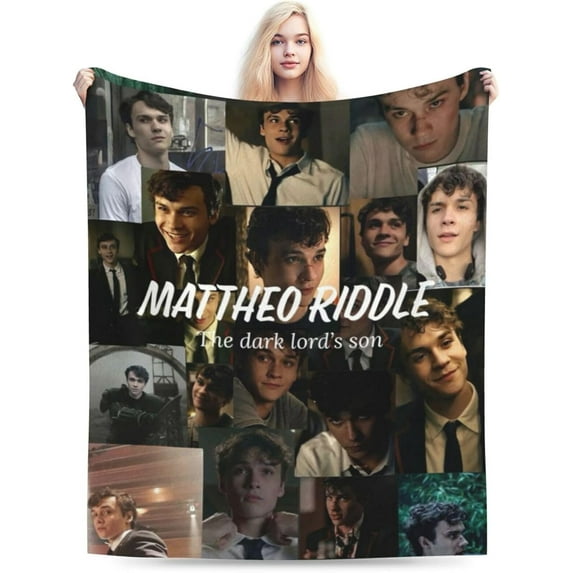 Benjamins Actor Deadlys Class Mattheo Riddle Wadsworths Blanket Soft and Comfortable Flannel Blanket for Sofa Office Camping Travel Home Decor Cozy Plush Beach Blanket Gift 40x50 in