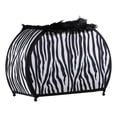 thumbnail image 1 of Benjara Wigi 12" Accent Lamp- Purse- Zebra Animal Print- Black White Faux Fur, 1 of 6