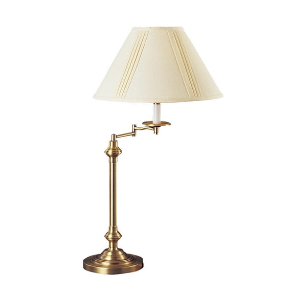 150W Metal Table Lamp with Swing Arm and Fabric Conical Shade,Set of 4,Gold