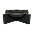 thumbnail image 1 of Benjara 16 Inch Decorative Bowl, Modern Crossed Base, Matte Black Marble Finish, 1 of 5