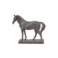 thumbnail image 1 of Benjara Fenny 16 Inch Standing Horse Statuette, Tabletop Figurine, Gray and Brown Resin, 1 of 6