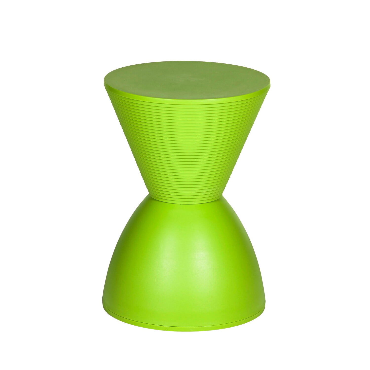 Hillary Green Polypropylene Hourglass Outdoor Side Table