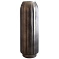 thumbnail image 1 of Benjara Cali 18 Inch Flower Vase, Round Base, Ribbed Fluted Brown Mercury Glass, 1 of 5