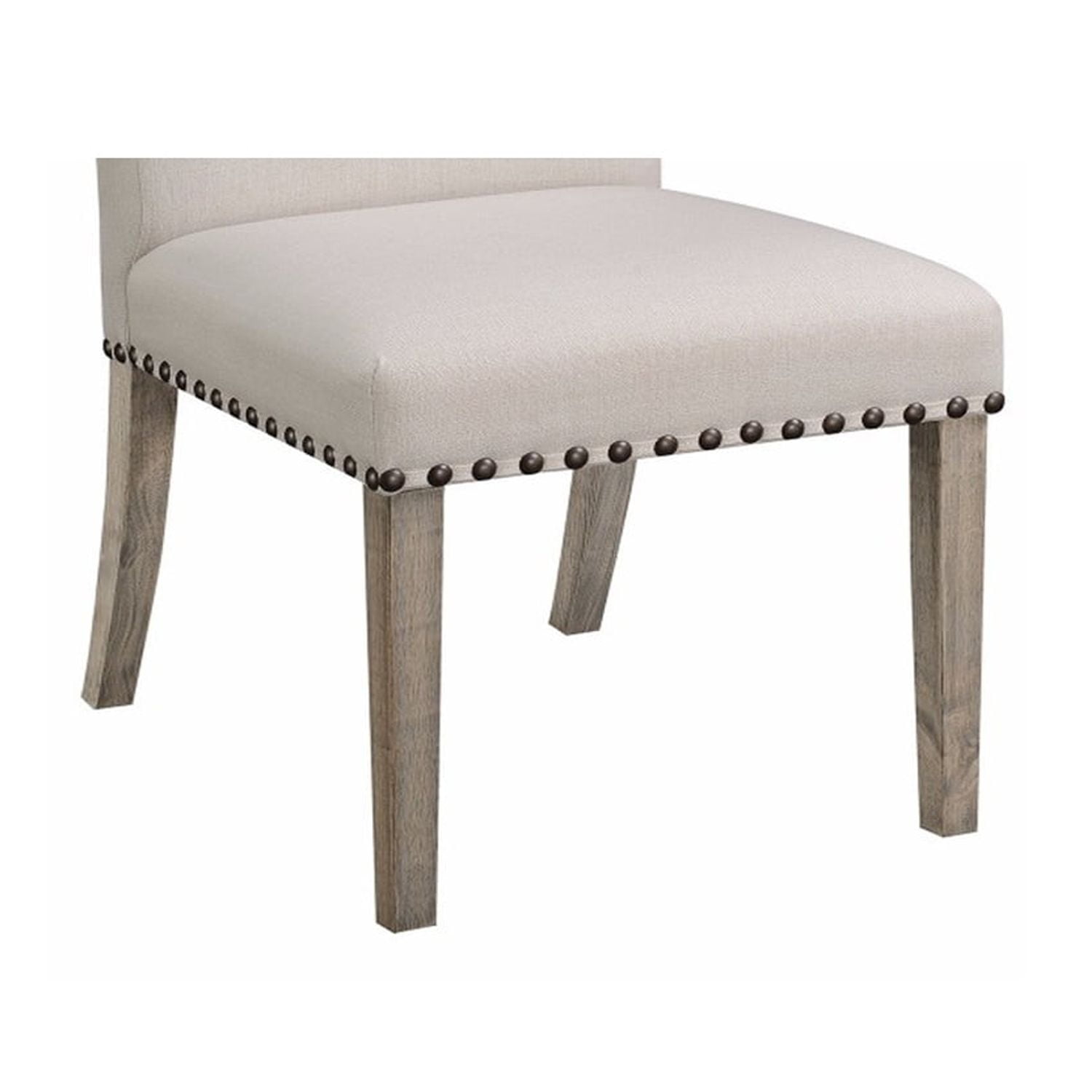 Elegant Parsons High-Back Side Chair in White, Wood Upholstered