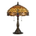 thumbnail image 1 of Benjara 2 Bulb Table Lamp with Dragonfly Design Shade- Multicolor, 1 of 5