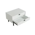 thumbnail image 1 of Benjara 2 Drawers Wooden Nightstand with Metal Bar Pulls, White and Black, 1 of 3