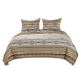 thumbnail image 1 of 2 Piece Polyester Twin Quilt Set, Kilim Pattern, Multicolor- Saltoro Sherpi, 1 of 4