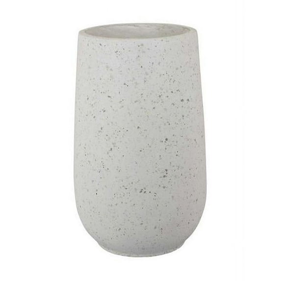 Kine 20 Inch Planter, Medium Urn Shape, Stained White Resin, Outdoor Safe