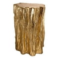 thumbnail image 1 of Benjara Kiny 20 Inch Accent Stool Table, Tree Trunk Design, Magnesium, Gold Finish, 1 of 6