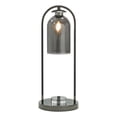 thumbnail image 1 of Benjara 21" Table Lamp- Cylinder Glass Shade- Round Base- Rustic Nickel Gray, 1 of 7