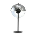 thumbnail image 1 of 24 Inch Table Lamp, Accent Round Orb Glass Metal Shade, Black, 1 of 5