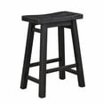 thumbnail image 1 of Amber 24 Inch Counter Stool, Ergonomic Saddle Seats, Charcoal Black Wood, 1 of 7