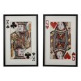 thumbnail image 1 of 24 x 35 Set of 2 Framed Wall Art, King Queen Card Pair, Gold, Black, Red, 1 of 6