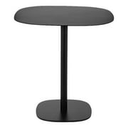 Liki 28 Inch Bistro Dining Table- Round Top and Base- Modern Black Metal